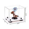 thumbnail image 2 of Versatile Clear Acrylic Display Case - Small Rectangle Box with Purple Risers and White Base 8.25" x 6" x 6.75" (A003-PR), 2 of 5