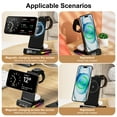 thumbnail image 3 of INSMART Wireless Charging Station for iPhone,5 in 1 Foldable Magnetic Charging Stand with Digital Clock,Temp Display,15W Fast Charger,RGB Colorful Lights,for Home Office Black, 3 of 9