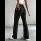 thumbnail image 5 of Pantalones Anchos de Pierna para Mujer, de Cintura Alta, para Estar en Casa, con Cintura Elástica, para Otoño e Invierno, Informales, de Punto Negro XL, 5 of 10