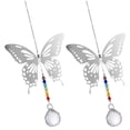thumbnail image 2 of Cristal De Mariposa Percha De Cristal Decorativa Atrapasol Colgante Para La Decoración Del Jardín De La Oficina Del Hogar 2 Uds Colgantes seitruly HA034796-00, 2 of 6