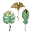 thumbnail image 6 of Raindrops 3-Piece Decorative Wall Hooks Set Leaf Shape Lightweight Practical Bag Hangers for Home and Office, 6 of 8