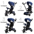 thumbnail image 4 of AILEEKISS 8-in-1 Kids Tricycle with Parental Bar, Folding Ride Trike for Child 1-6 Years, Blue, 4 of 10