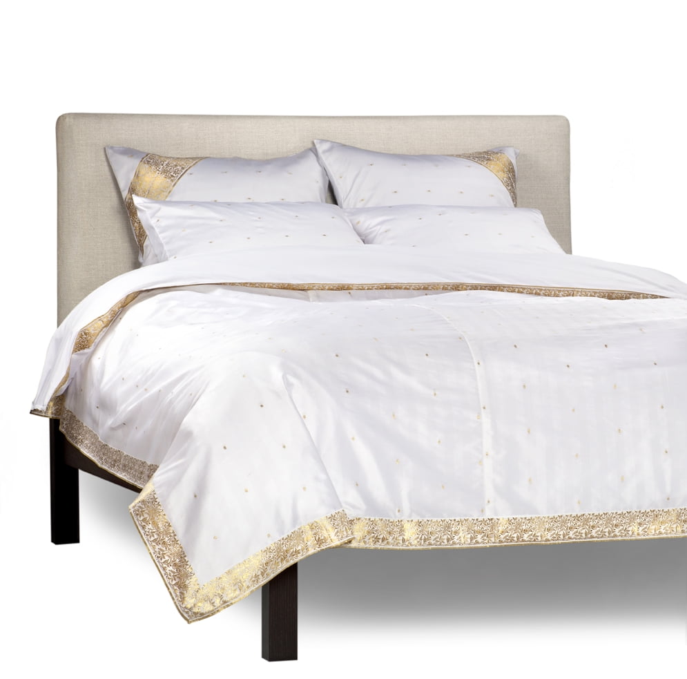Duvet covers add a touch of your own personal style to your room and ensure your warmth and comfort. white gold 5 piece handmade sari duvet cover set with pillow covers euro sham walmart com