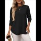 thumbnail image 1 of Camiseta de Larga de Punto Versátil, Informal y Holgada para Mujer. Negro XXL, 1 of 10