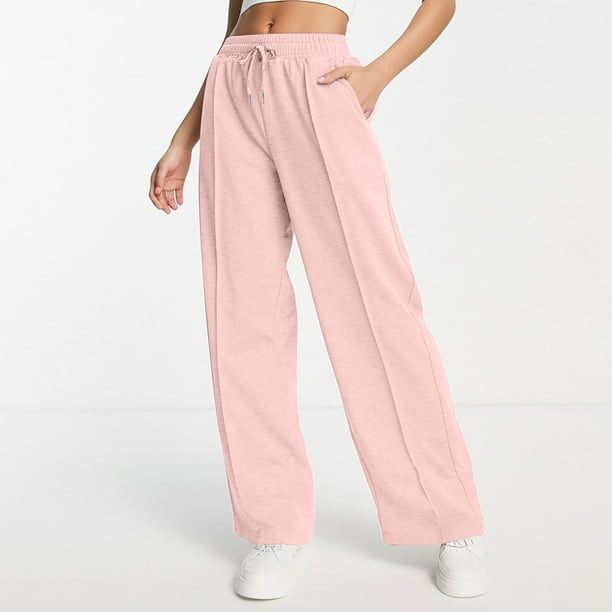 WILLBEST Pantalones Casuales para Mujer, Pantalones Deportivos Ligeros de Pierna Ancha y Extragrandes con Cordón Elástico y Bolsillos para Mayor Comodidad. Extra Grande