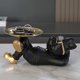 thumbnail image 2 of Estatua de con bandeja, adorno para perro con bandeja, figura de perro ligera de escritorio con bandeja para comedor, cafetería, vacaciones, Negro Soledad Estatua de resina con bandeja, 2 of 10
