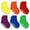 02 Rainbow, variant on Toddler Socks with Grip, 6 Pairs Non Slip Crew Socks Anti Skid Socks for Girls 1-7 Years(01 Bright Color 1-3T)