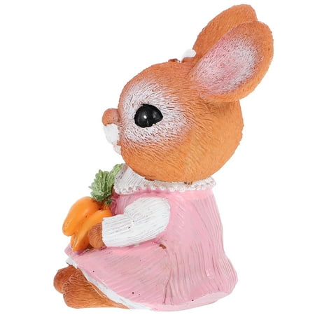 OFFIGAM Micro Landscape Rabbit Statue Resin Multi For Home Decor 1Pack 4.3x2.6x2.4in