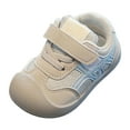 thumbnail image 5 of Dakaela Baby Shoes Boys Girls First Walking Shoes 3T 4T 5T Breathable Infant Barefoot Crib Sneakers 3-6 12-18 Months Grey 7, 5 of 6
