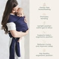 thumbnail image 4 of Boba Wrap Baby Carrier, Hands-Free Carrier Wrap, for Newborn Babies to Children - 7lbs-35lbs, Navy Blue, 4 of 5