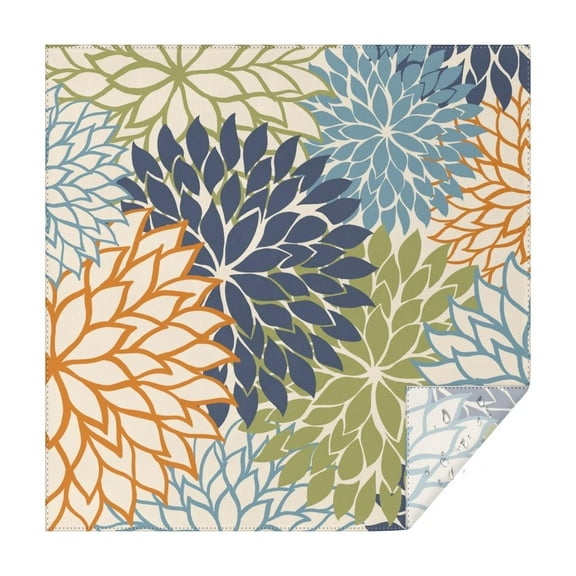 Square Waterproof Tablecloth Floral Art Modern Classic Reusable Indoor/Outdoor Durable Table Cover 70 Inch X70 Inch