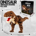 thumbnail image 2 of Bloques de construcción de juguete CSNRHG Dinosaur Tyrannosaurus 1559 piezas, 2 of 7