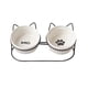 thumbnail image 2 of Cuenco doble para perros y gatos, plato para gatos, separable, portátil, antideslizante, boca oblicua, sin derrames, inclinable para gatos de , Blanco Salvador Cuenco elevado para gatos, 2 of 10
