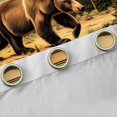 thumbnail image 4 of Manfei Vintage Bear Patch Kitchen Curtains,Wooded Pine Grove Print Black Out Curtains Pack of 2 (42x63 Each),Brown, 4 of 7