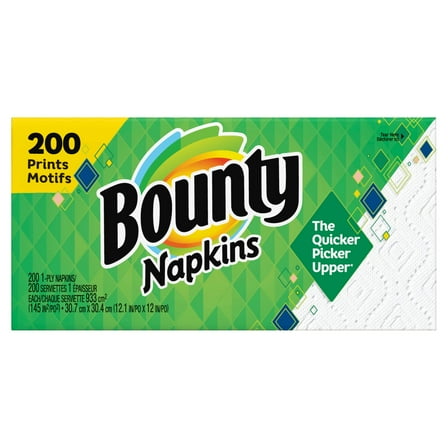 2 Pack - Bounty Paper Napkins 200 each Package May Vary