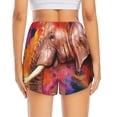 thumbnail image 4 of Fotbe Oil Paintings of Elephants Womens High Waist Running Shorts Athletic Workout Quick Dry Shorts for Women with Pockets Gym Yoga Summer Shorts-XX-Large, 4 of 9