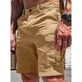 thumbnail image 4 of Men'S Cargo Shorts:Outdoor Wear with Multi-Functional Pockets Khaki XXXL, 4 of 5