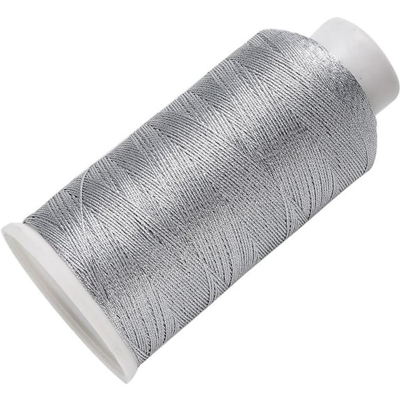 Nylon Metallic Thread Embroidery Thread 9-Ply Silver 0.6mm about 492.12 yards(450m)/roll