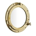 thumbnail image 6 of DecMode 12" x 12" Gold Sail Boat Wall Mirror with Port Hole Detailing, 6 of 8