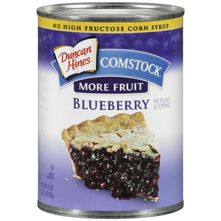 (2 Pack) Duncan Hines Comstock Blueberry Pie Filling & Topping 21 oz (Best Blueberry Pie Filling)