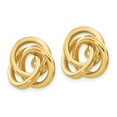 thumbnail image 3 of Auriga Fine Jewelry 14k Yellow Gold Love Knot Earrings Jackets for Women (L- 15mm, W- 15mm), 3 of 5