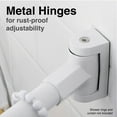 thumbnail image 4 of Wall-Mounted Adjustable Curved Shower Rod, White Finish, 4 of 11