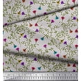 thumbnail image 3 of Soimoi Poly Georgette Fabric Leaves & Floral Artistic Decor Fabric Printed Yard 42 Inch Wide, 3 of 3