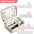 thumbnail image 2 of Jewelry Storage Box, Small Travel Jewelry Box Organizer Case, Njjex Faux Leather Portable Jewelry Box Organizer Case for Rings Earrings Necklace, Pink, 2 of 7