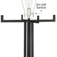 thumbnail image 4 of Possini Euro Design Madrid Modern Industrial Floor Lamp 64" Tall Matte Black Metal White Linen Hardback Drum Shade for Living Room Bedroom Office Home, 4 of 9