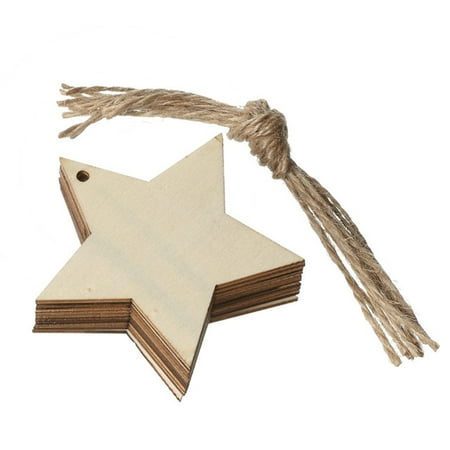 

dianhelloya 10 Sets Of Christmas Tree Pendants Wooden Products Are Suitable For Christmas Parties
