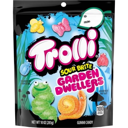 Trolli Sour Brite Garden Dwellers, Easter Candy Basket Filler, 10 oz Bag
