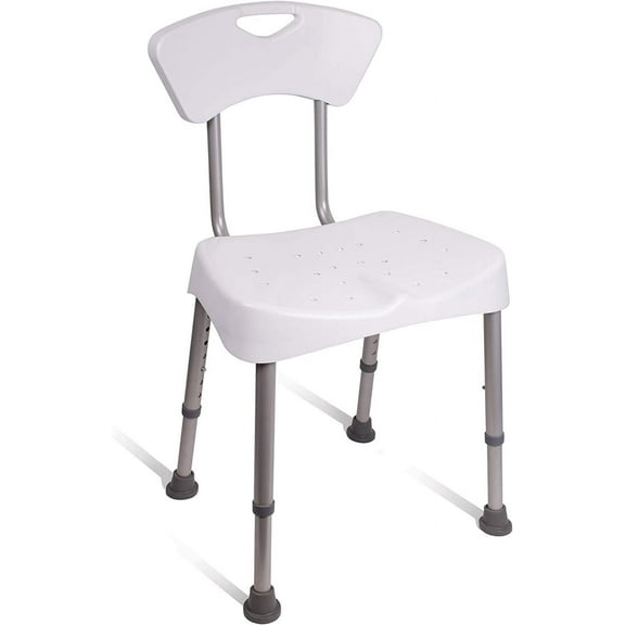 Carex Shower Chair and Bath Seat - Bath Chair with Back for Elderly, 350lbs, Aluminum Easy Assembly