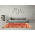 thumbnail image 3 of Ahgly Company Indoor Round Abstract Orange Modern Area Rugs, 4' Round, 3 of 4