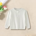 thumbnail image 2 of KAUOD Kids Girls Knit Cardigan Long Sleeve Soft Fall Casual Sweaters Baby Boys Plain Button Front Sweater Coats Clothes, 2 of 9