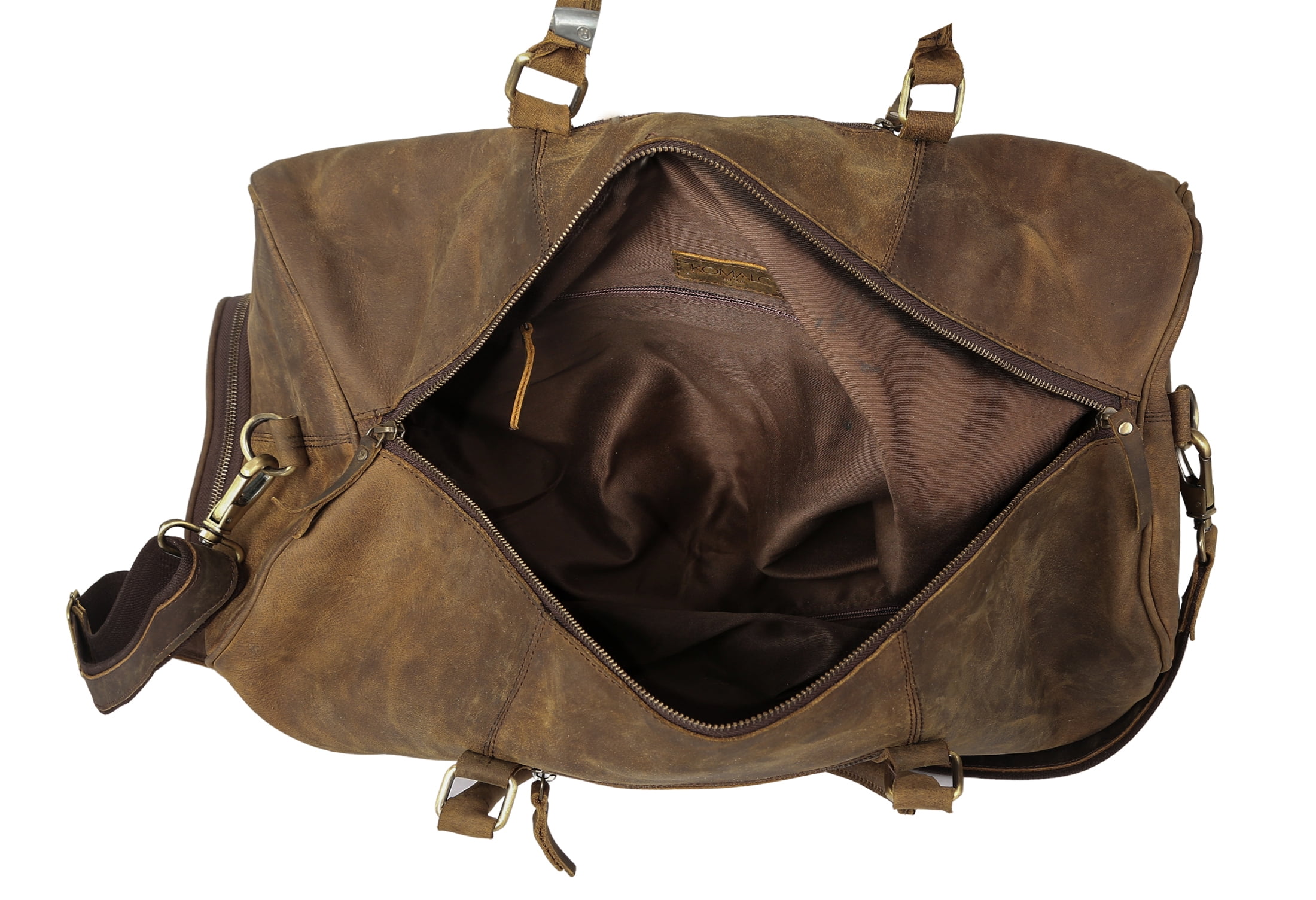Full-Grain Leather Travel Duffel Bag for Men & Women – Overnight, Weekend, Sports & Gym Duffle Bag