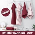 thumbnail image 6 of Simmore 100% Cotton Terry Kitchen Towels, Super Soft Absorbent Dish Towels and Dish Cloths for Kitchen Washing and Drying, 6-Piece Set, 16x28 Inches, Red, 6 of 10