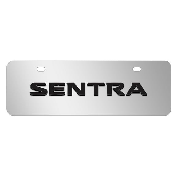 Nissan Sentra 3D European Look Half-Size Chrome Stainless Steel License Plate