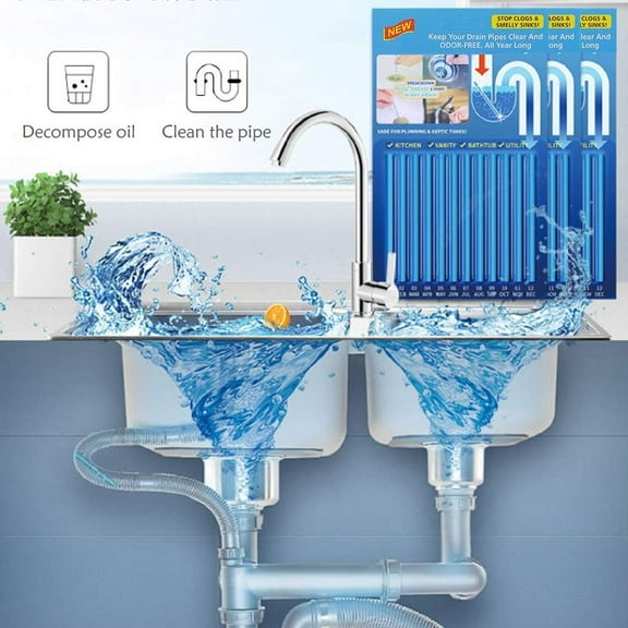 36 Pieces Drain Cleaning Sticks Sani Sticks Cleaning Stick Enzyme Cleaner Drain Tub Pipeline Cleaner Decontamination Rod