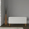 thumbnail image 3 of HomePop Drake Large Storage Bench, 36”W x 16”D x 18”H, Gray Modern Geo Print, 3 of 9