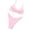 Pink, variant on VerPetridure Bathing Suit for Women 2 Piece Bikini Women's Solid Color Split Diamond Bikini Swimsuit