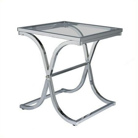 Southern Enterprises Vogue Chrome End Table