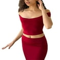 thumbnail image 1 of Women Crop Bandeau Tops Summer Sleeveless Backless Off-shoulder Tops, 1 of 6