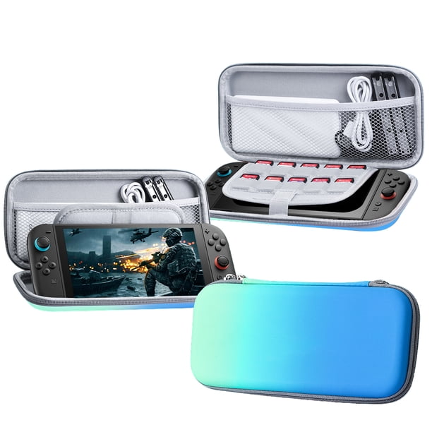 Estuche Transporte Duro para 2 Almacenamiento (Gradiente) Verde Azul