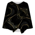 thumbnail image 4 of Wolfast Blouse Décontractée à Manches Longues Col en V Imprimé Rétro Coupe Ample, Noir, TG, 4 of 5