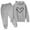 Gray, variant on Piuwrlz Kid Sweatsuits 2pcs Sets Girls Boys Hoodieds and Sweatpants Jogger Set Printed Hood Activewear Set Black Size 7 Years