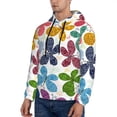 thumbnail image 3 of Naloa Colorful Butterflies Men's Casual Hooded Collar Drawstring Hoodies Pullover Sweatshirts Casual Long Sleeve Shirts-XX-Large, 3 of 7