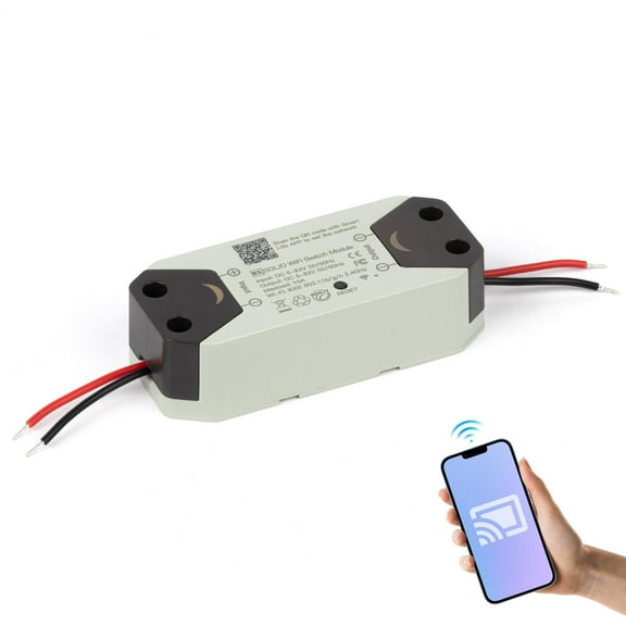 U.S. Solid WiFi Switch Module, DC 5~32V, Wireless Remote Voice Automatic Controller Compatible with Alexa/Google Home iPhone/Android App, Gray