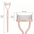 thumbnail image 3 of RAGUPEL Eyelash Separator Eyelash Comb Lash Separator Tool Mascara Brush Eyelash Brush Separator Mascara Comb Arc Designed Mascara Applicator with Cover Naked Pink, 3 of 7