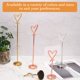 thumbnail image 4 of Soporte para Número de Mesa Uxcell, 5.91 x 2.1 Pulgadas Soportes Mini para Tarjetas de Lugar de Acero Inoxidable en Forma de Corazón para Restaurante Hotel Café Boda Fiesta Oficina, Oro Rosa, 4 of 6