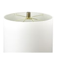 thumbnail image 3 of Grandview Gallery 29.5" Matte Golden Bronze Metal Table Lamp Set with Tapered Curve Design and Off-White Linen Drum Shades - Modern Lighting Perfect for Nightstands and End Tables (Set of 2), 3 of 5